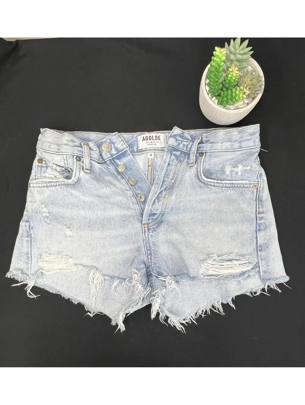 AGOLDE Denim Shorts Women's size 24 - Picture 1 of 8